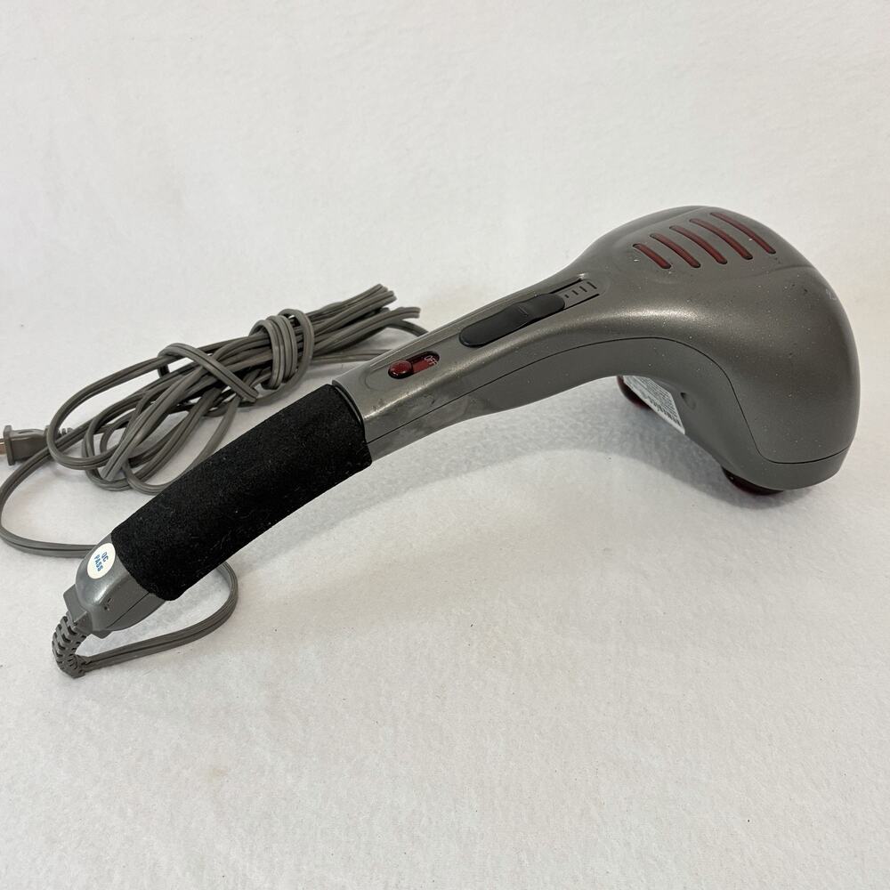 Homedics Heated Body Massager Model PA-1 Dual Head Percussion Hand Held Tested